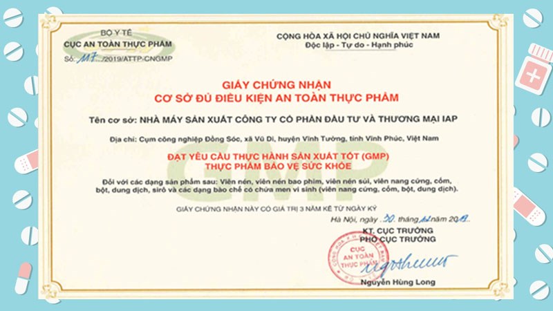 Nhà máy IAP đạt chứng nhận GMP năm 2019