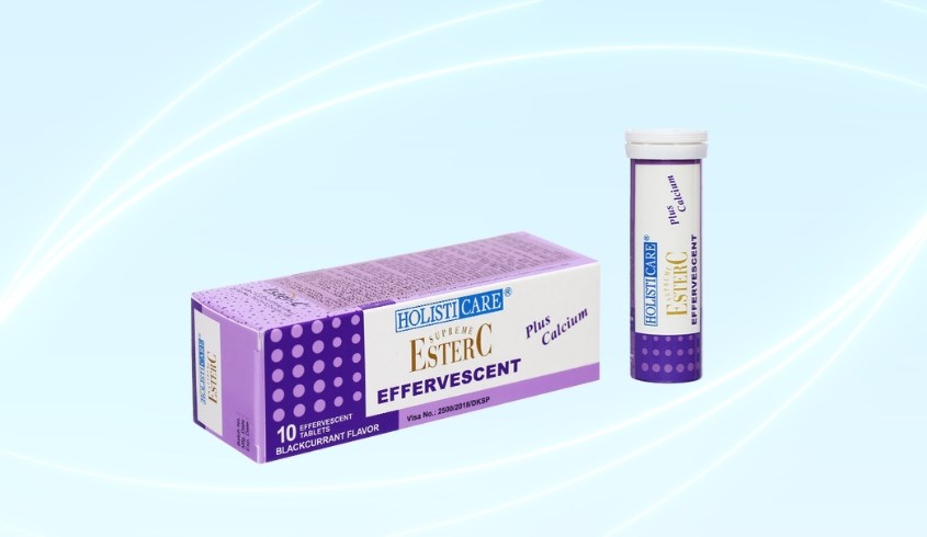 Viên sủi HolistiCare Ester C vị việt quất
