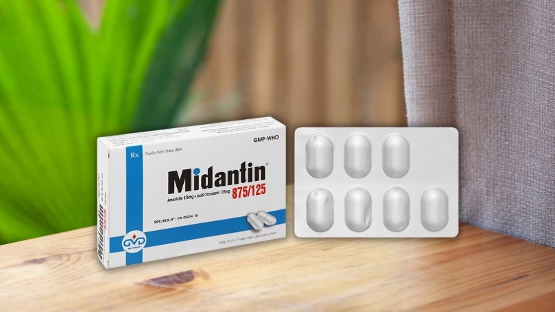 Midantin 875/125 trị nhiễm khuẩn