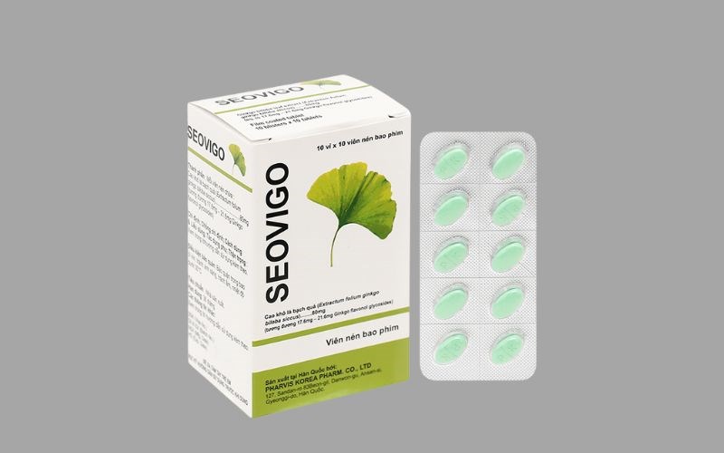 Seovigo 80mg trị rối loạn tuần hoàn não và ngoại biên (10 vỉ x 10 viên) 
