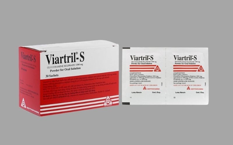 Thuốc bột Viartril-S 1500mg giảm triệu chứng thoái hóa khớp hộp 30 gói 