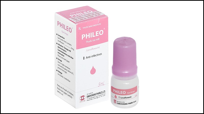 Thuốc tra mắt Phileo trị nhiễm khuẩn mắt