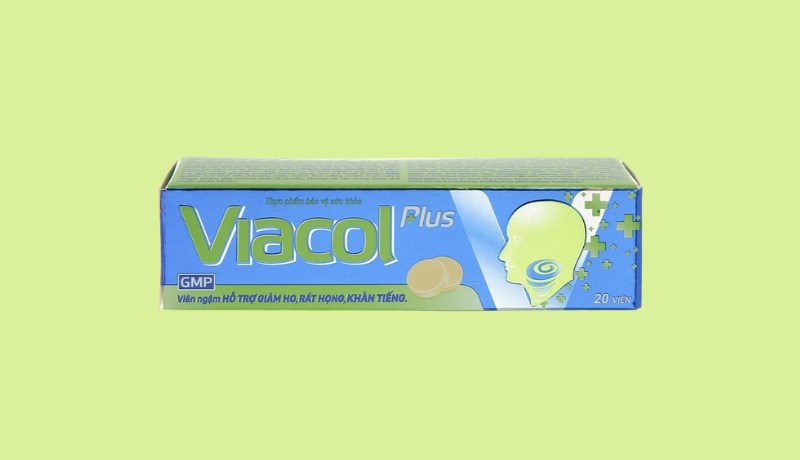 Viên ngậm Viacol Plus hỗ trợ giảm ho, đau rát họng Viên ngậm Viacol Plus hỗ trợ giảm ho, đau rát họng