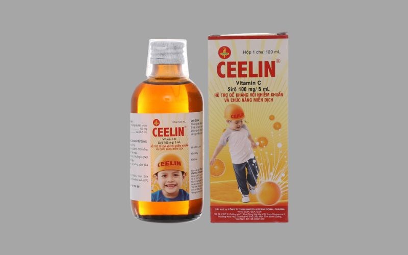 Siro Ceelin 100mg/5ml bổ sung vitamin C, tăng đề kh&aacute;ng chai 120ml