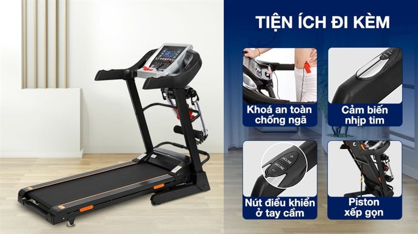 Khóa an toàn chống ngã được trang bị trên máy chạy bộ Airbike Sport MK-277