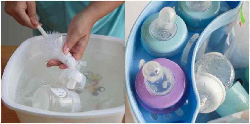 Dụng cụ pha sữa cần được khử trùng