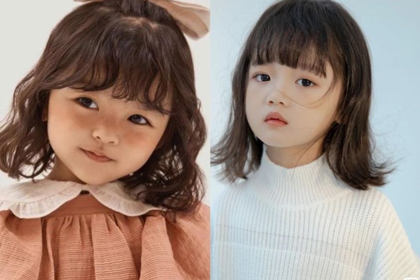 Kiểu tóc ngang vai cho bé gái xinh xắn