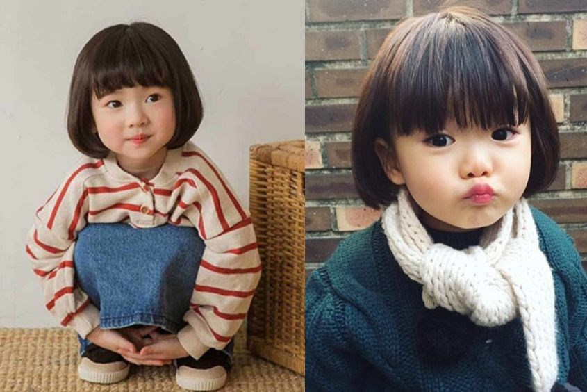 Tóc ngang vai cho bé gái phổ biến nhất