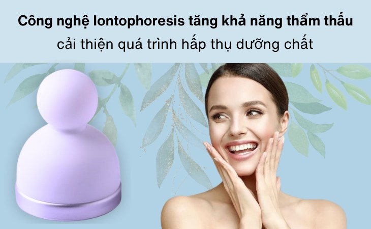 Cây lăn lạnh Emmié được tích hợp công nghệ RF giúp dưỡng chất thẩm thấu sâu hơn cho hiệu quả chăm sóc da nhanh chóng và rõ rệt