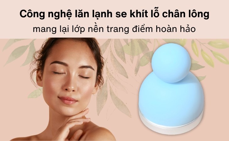 Công nghệ lăn lạnh trên cây lăn lạnh massage Emmié Face & Body Ice Cooler Blue giúp bạn có lớp trang điểm mịn màng và lâu trôi