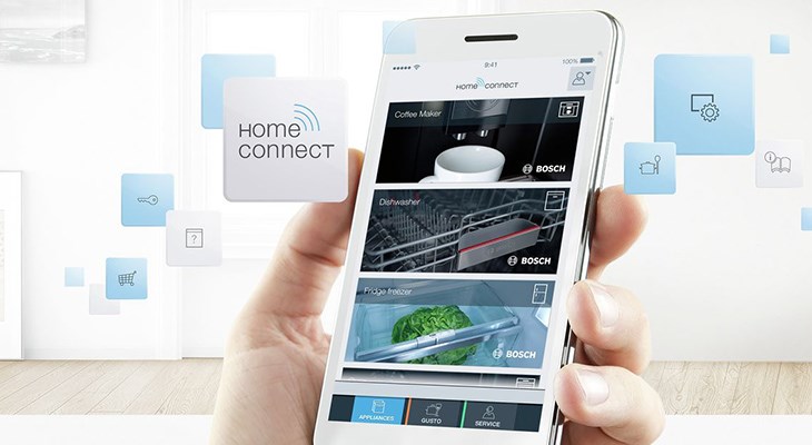 Kết nối điện thoại, tablet qua App Home Connect để điều khiển máy giặt ở bất cứ nơi đâu