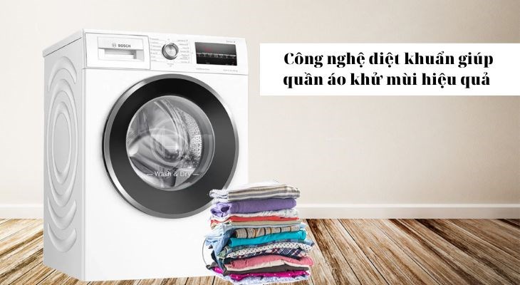 Công nghệ diệt khuẩn giặt quần áo ở nhiệt độ cao đánh bay vi khuẩn và giữ quần áo thơm thơ