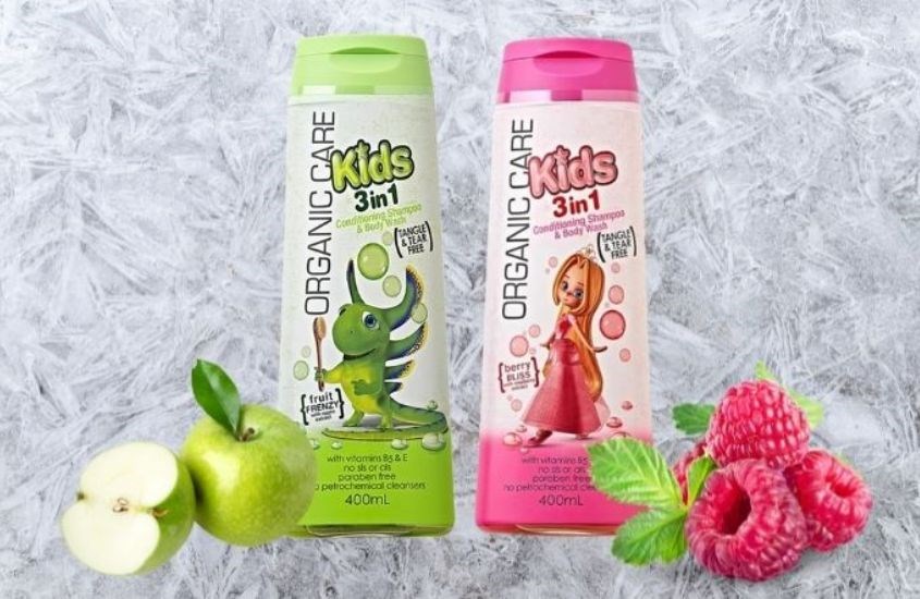 Sữa tắm gội cho bé Organic Care Fruit Frenzy 3 trong 1 chiết xuất táo 400 ml (từ 3 tuổi)