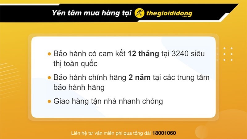 Chính sách bảo hành hấp dẫn