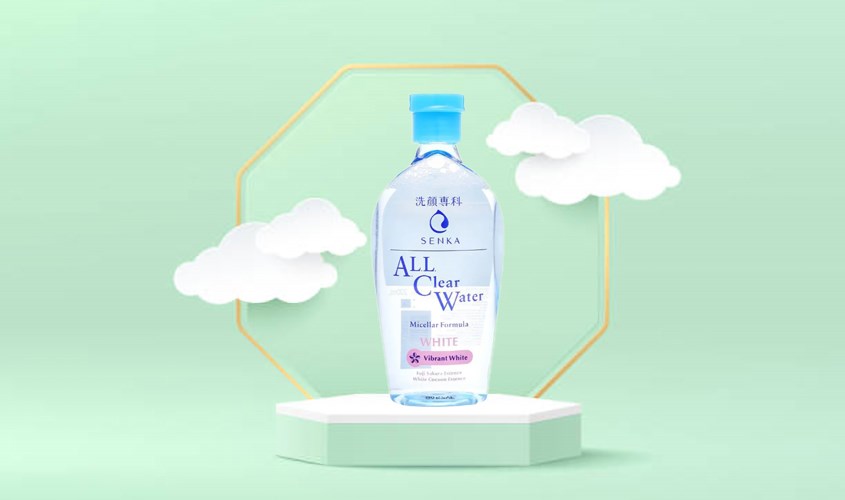 Nước tẩy trang dưỡng trắng Senka All Clear Water Micellar Formula White 230 ml