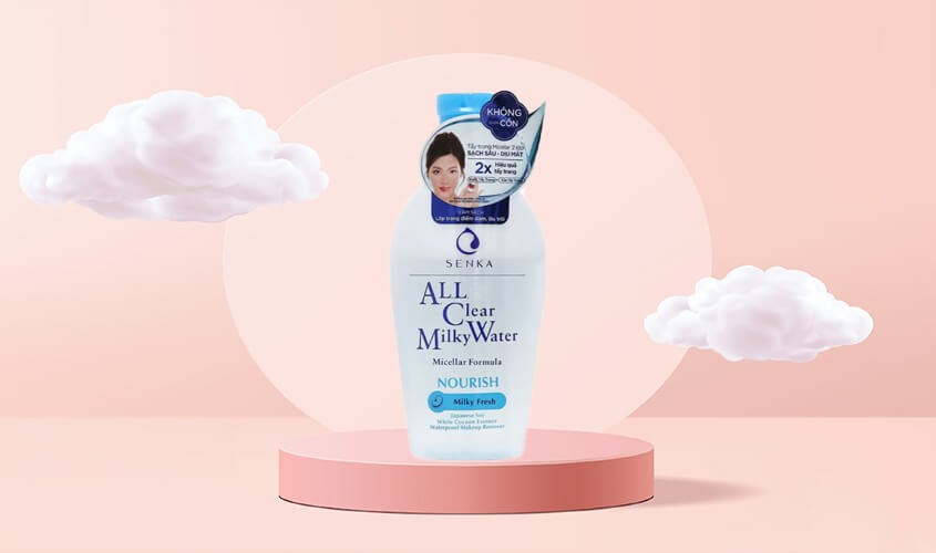 Sữa tẩy trang 2 lớp chiết xuất Đậu Nành Senka All Clear Milky Water 230 ml