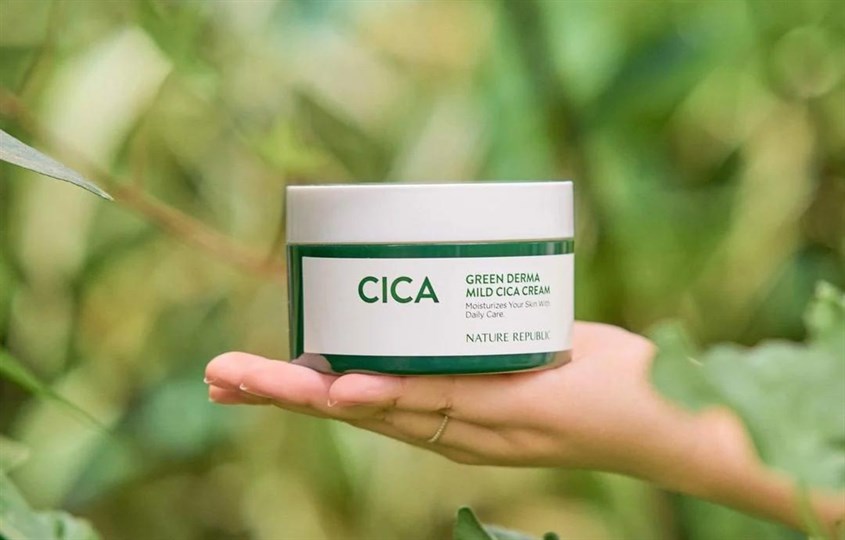 Kem dưỡng ẩm chiết xuất Rau Má và Keo Ong Nature Republic Green Derma Mild Cica 190 ml
