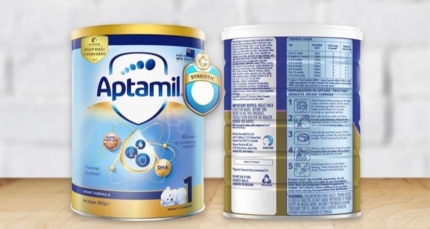 Sữa bột Aptamil Infant Formula số 1 380g (0 - 12 tháng)