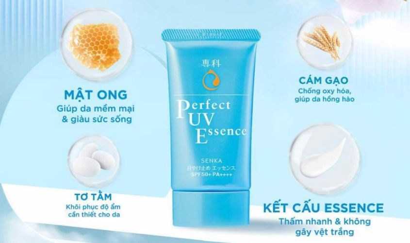 Tinh chất chống nắng Senka Perfect UV Essence SPF 50+/PA++++ 50g Tinh chất chống nắng Senka Perfect UV Essence SPF 50+/PA++++ 50g