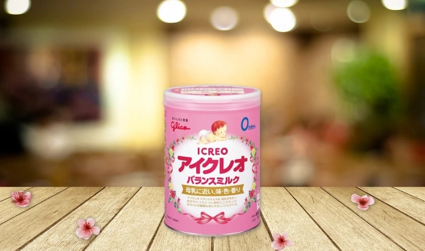 Sữa bột Glico Icreo số 0 vị nhạt thanh 800g (0 - 12 tháng)