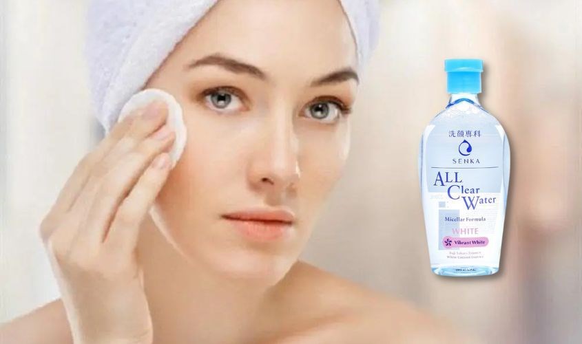 Nước tẩy trang dưỡng trắng Senka All Clear Water Micellar Formula White 230 ml