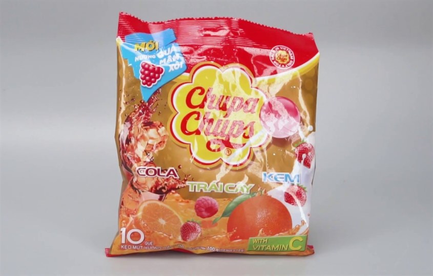 Kẹo mút Chupa Chups hương trái cây gói 100g