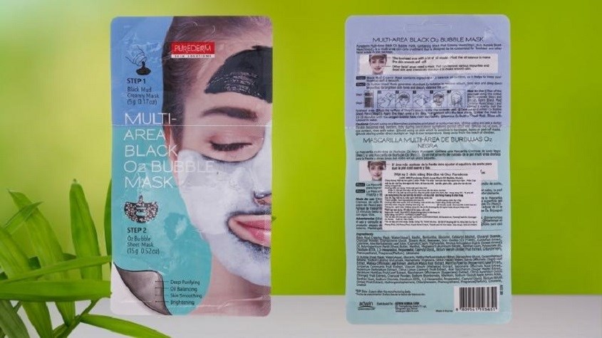 Mặt nạ rửa 2 chức năng tinh chất Bùn Đen và Oxy sạch mụn cám, mịn da Purederm 20g