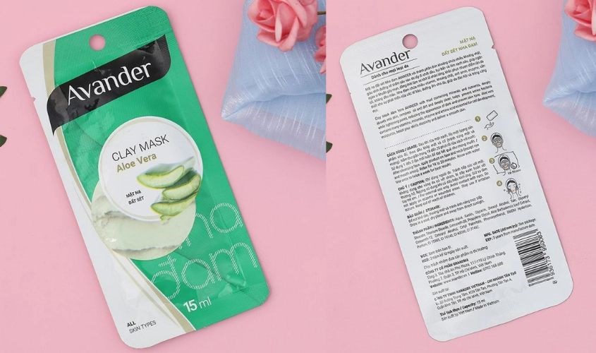 Mặt nạ đất sét Nha Đam dưỡng sáng, làm dịu da Avander 15 ml