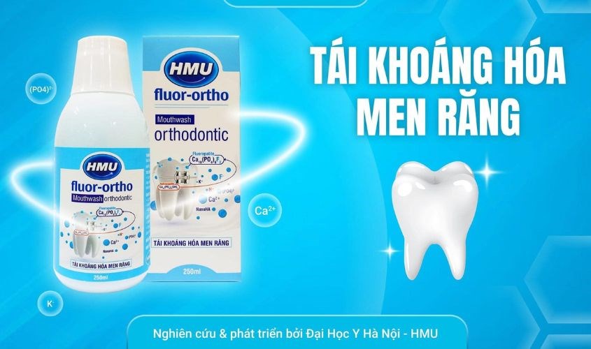 Nước súc miệng HMU Fluor Ortho