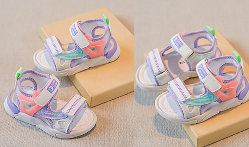 Giày sandal viền tím Avakids AC9