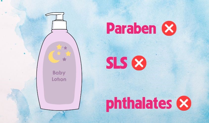 Ba mẹ cần tránh thành phần paraben, phthalates,...