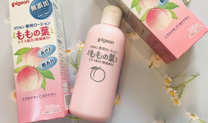 Lotion Dưỡng Da Cho Bé Lá Đào Pigeon Momo no Ha