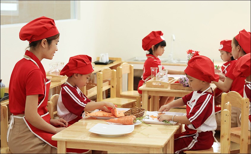 trường mầm non quốc tế Kindy Garden Montessori sẽ có các giờ học ngoại khóa