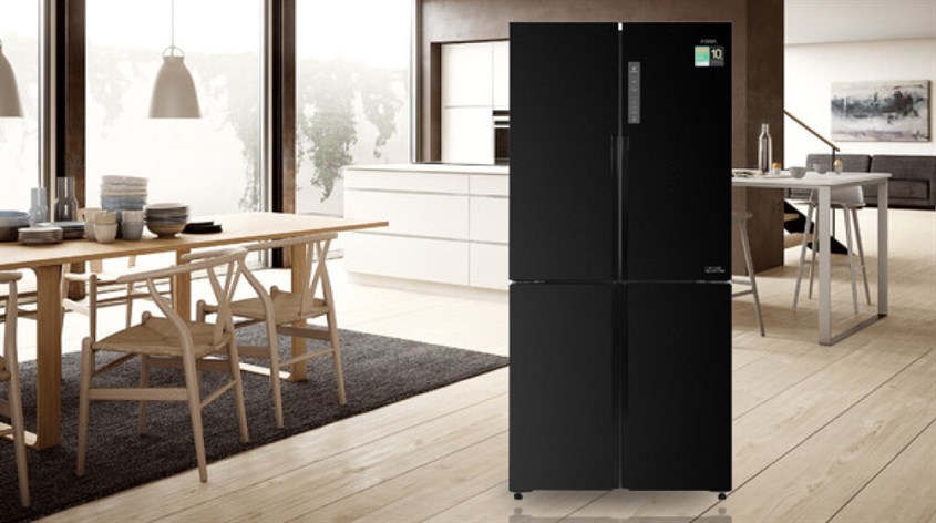 Tủ lạnh Aqua Inverter 456 lít AQR-M525XA(FB) có công suất tiêu thụ 1.18 kW/ngày