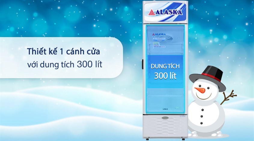 Tủ mát Alaska Inverter 300 lít LC 533HI  1 cửa phù hợp cho gia đình từ 1-2 thành viên