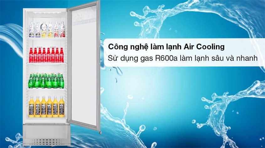 Tủ mát Aqua sử dụng gas R600a thân thiện với môi trường, góp phần tiết kiệm điện năng cho người dùng