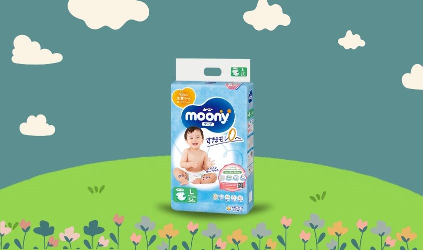 Tã dán Moony size L 54 miếng (9 - 14 kg)