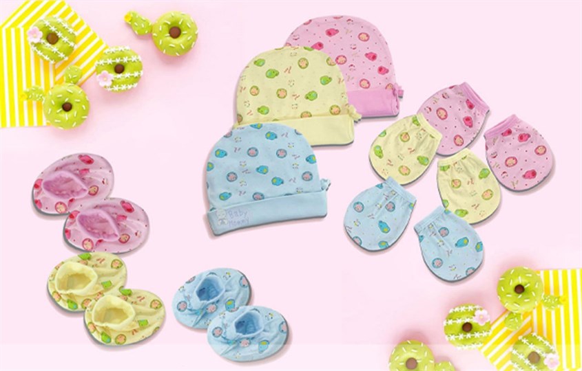 Bộ nón, bao tay, bao chân BabyMommy Bamboo