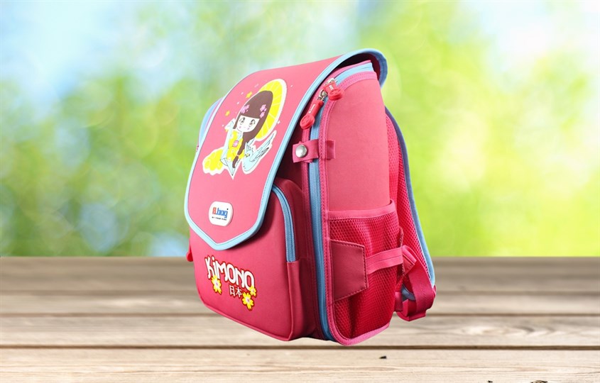 Balo chống gù B.Bag Japanese Style-Kimono B-12-111 hồng