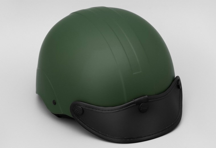 Mũ 1/2 size L Delites ATN05 thiết kế vành rời tiện lợi với màu xanh rêu làm màu chủ đạo của mũ