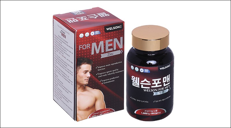 Welson For Men Zinc tăng cường sinh lý nam hộp 60 viên