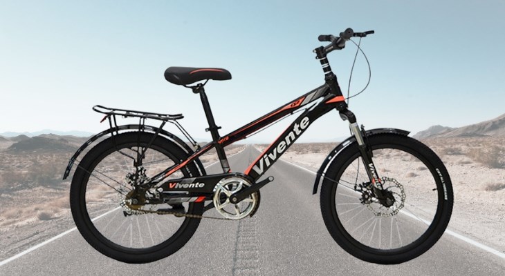 Xe đạp trẻ em Vivente 20Q2 20 inch được trang bị nhiều tiện ích như: chắn bùn, baga, chân chống