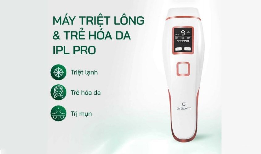 Máy triệt lông cá nhân Dr.Glatt IPL PRO (Màu trắng)