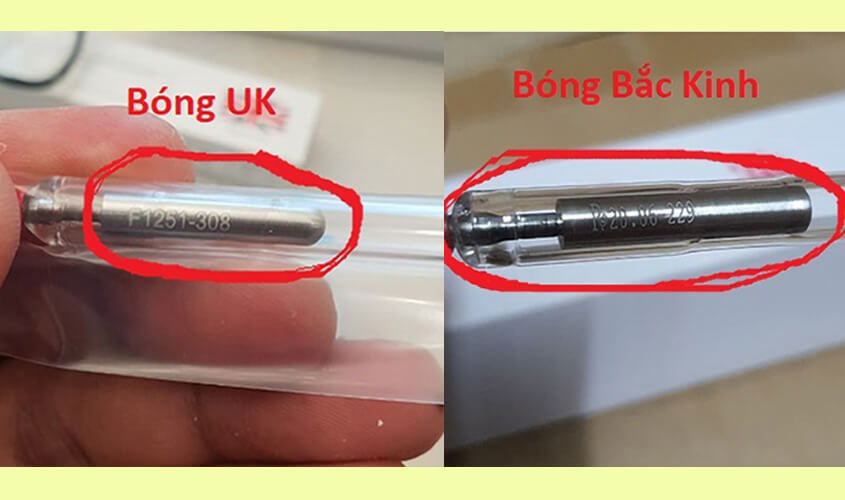 Có 3 loại bóng xung máy triệt lông phổ biến là bóng xung UK, bóng xung Bắc Kinh và Quảng Châu