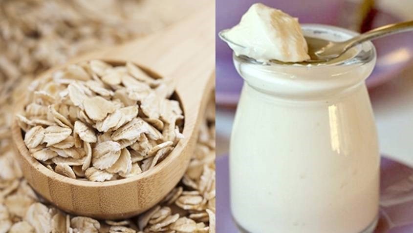 Tẩy da chết bằng yến mạch và sữa chua Tẩy da chết bằng yến mạch và sữa chua