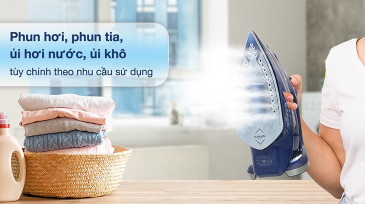 Bàn ủi hơi nước Tefal Smart Protect Plus FV6872E0 2800W có chế độ ủi đa dạng, thích hợp ủi nhiều loại vải khác nhau
