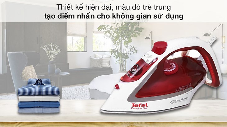 Bàn ủi hơi nước Tefal FV4980E0 2600W sở hữu thiết kế hiện đại và có giá 1.859.000 đồng (cập nhật vào 06/2023 và có thể thay đổi theo thời gian)