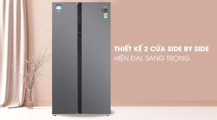 Tủ lạnh Midea có thiết kế hiện đại tôn lên sự sang trọng cho không gian bếp