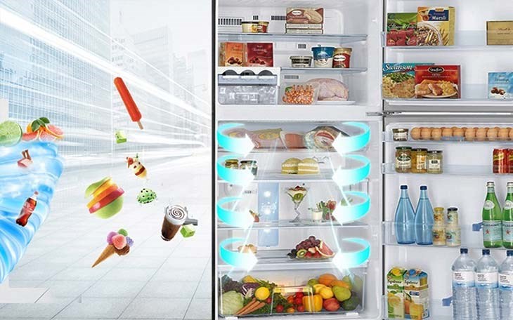 Tủ lạnh Midea có khả năng làm lạnh nhanh chóng, đảm bảo thực phẩm được làm lạnh đồng đều và tươi ngon lâu dài