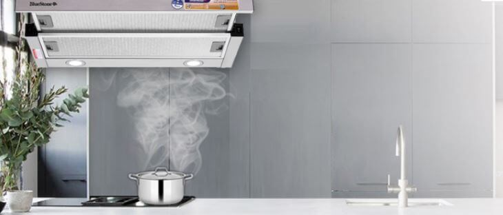 Máy hút mùi âm tủ BlueStone HOB-8725 70cm giúp hút mùi hiệu quả, đảm bảo sự trong lành cho không gian bếp